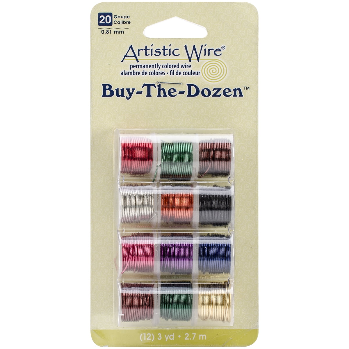 Artistic Wire Permanently Colored Copper Wire 3-Yard Spools 20-Gauge Set