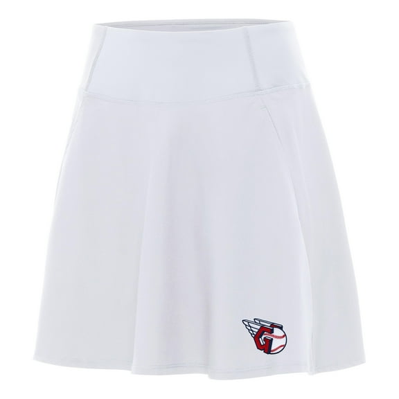 Women's Antigua White Cleveland Guardians Chip Skort