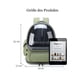 thumbnail image 2 of Mochila expandible para gatos y perros pequeños, plegable, con correa de seguridad interior y dos tapetes, color verde, 2 of 5