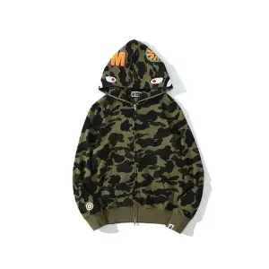 Sanrio-Sudadera con capucha y cremallera de camuflaje para parejas, abrigo de sección delgada de Hello Kitty, Tops de Anime, regalo de Navidad, primavera y otoño