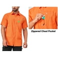thumbnail image 5 of Little Donkey Andy Men's Lightweight Quick Dry Button Down Shirts for Golf Hiking Casual Breathable UPF50 Orange L, 5 of 7