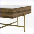 thumbnail image 3 of Modern Lift-Top Coffee Table Set with 4 Ottomans, Space-Saving Storage for Living Room, White/Walnut, 3 of 26