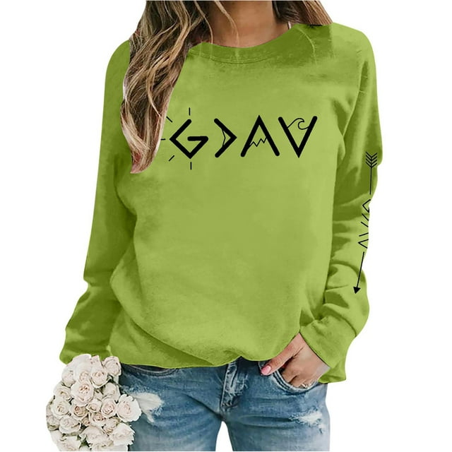 Huaizzzy Chandails en Molleton Oversize pour Femmes Manches Longues Col Rond Imprimé Lettres Légers Amples Blouse Haut à Capuche Chandails Chauds d'Automne pour Femmes Veste de Survêtement Grande Légère pour Femmes