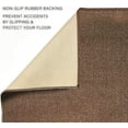 thumbnail image 4 of Custom Size Runner Rug Solid Design Mocha Color 26 or 31 inch Wide Pick Your Length Non-Slip Rubber Backing Stair Runner, 4 of 6