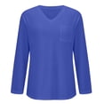 thumbnail image 5 of ZJXFGS Shirts for Women Dressy Casual Thermal Shirts for Women Plus Size Women Blouses Women Tops Blouses for Women Casual Fall Women Blouses Cowl Neck Tops for Women Blue L, 5 of 9