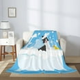 thumbnail image 2 of Rateoe Collie in Bathtub Pattern Flannel Throw Blanket, Ultra-soft Blanket for Bed, Couch, Car, Hypoallergenic Anti-pilling blanket-80"x60"(Vertical), 2 of 6