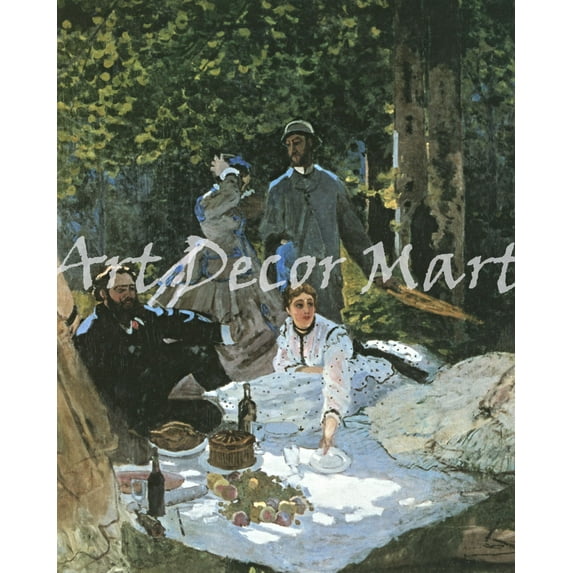 Luncheon On The Grass-Monet - CANVAS OR FINE PRINT WALL ART