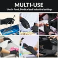 thumbnail image 6 of Klex Nitrile Exam Gloves - Medical Grade, Powder Free, Rubber Latex Free, Disposable Examination Grade Glove, Food Safe, Black, Extra Large, 100 Count, 6 of 6