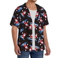 thumbnail image 2 of Gukieu Surfing Santa Print Men's Short-sleeved Shirts, Button-down Pocket Shirts, T-shirts, Beach Vacation Travel Summer Clothing-Small, 2 of 5