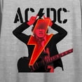 thumbnail image 6 of ACDC Angus Young Thunderbolt Logo Crew Neck Short Sleeve Athletic Heather Women's Crop Top-Large, 6 of 7