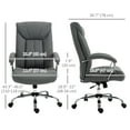 thumbnail image 3 of Vinsetto Home Office Chair Linen Fabric Computer Chair with Armrests Grey, 3 of 10