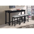 thumbnail image 6 of Kingfisher Lane 4 Piece Wood Counter Height Dining Set in Black, 6 of 11