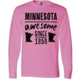 thumbnail image 3 of Inktastic Minnesota Awesome Since 1858 Long Sleeve T-Shirt, 3 of 5
