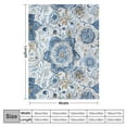 thumbnail image 4 of JRXY Teal Throw Blanket, Light Blue Paisley Design Floral Cozy Decor Nap Blankets for Sofa Bed Couch Chair or Dorm Throws White, 4 of 6