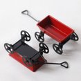 thumbnail image 2 of Mini Pull Cart Iron Cart Ornament Mini House Garden Layout Ornament Miniature Cart, 2 of 6