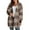Coffee, variant on Delayuji Women Thermal Top Winter Coats Warm Plush Hooded Jackets Up Button Cardigan Trendy Plaid Fuzzy Outerwear Womens Thermal Tops Long Sleeve Yellow Xl