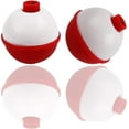 thumbnail image 7 of Fishing Bobbers for Fishing Assortment, Hard ABS Snap-on Fishing Floats Bobbers Push Button Round Buoy Fishing Floats Red and White, 7 of 7