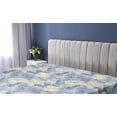 thumbnail image 5 of Ambesonne Leafy Design Fitted Sheet, Winter Colors Woodland, California King, Pastel Yellow Ceil Blue, 5 of 5