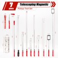 thumbnail image 2 of TOOLEAGUE 7Pcs Telescoping Magnetic Pickup Tool Set, Extendable LED Flashlight,Round & Square 360&Acirc;&deg; Inspection Mirror for Men Mec, 2 of 7