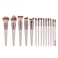 thumbnail image 2 of 1/4/10/14 Juego de 10 brochas de maquillaje color champán con bolsa, 2 of 3