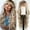 H, variant on Multi-Color Water Wavy Wig - Long Curly Synthetic Hair, Women's Hair Fiber Headgear, Soft Natural Look, Full Volume, Quick Wear, Halloween, Christmas, Thanksgiving, Party Costume W Makeup Organizers