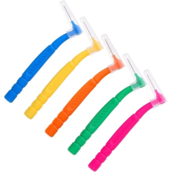 50pcs Interdental Brushes Teeth Cleaning Tools Cleaning Brush Floss Head Interdental Brush for Home