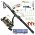 thumbnail image 2 of LEO Fishing Rod and Reel Combos Telescopic Fishing Pole with Reel Combo Kit Fishing Line Lures Hooks Swivels Set Fishing Accessories with Tackle Box, 2 of 7