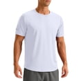 thumbnail image 4 of Homeyce Men's UPF 50+ Swim Shirts Short Sleeve UV Sun Protection Rash Guard T-Shirt Quick Dry Water Surfing Beach Tees,White 2XL, 4 of 5