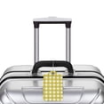 thumbnail image 5 of Disketp 1 Luggage Tag for Suitcase,Yellow Checkboard Leather Baggage Tag with Stainless Steel Loop Privacy Cover for Women Men Girls, 5 of 5