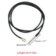 thumbnail image 2 of Treedix 5pcs 3m DS18B20 Digital Thermistor Probe Temperature Sensor Waterproof Temperature Probe Stainless Steel Resistance Thermal Cable -55°C to +125°C Compatible with Arduino and Raspberry pi …, 2 of 9