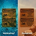 thumbnail image 6 of (2 Pack) Swim At Your Own Risk With Symbol Bilingual OSHA Warning Sign 18 Inch X 24 Inch Plastic Sign, Weather Resistant, UV Protected for Workplace, Business, and Construction Site,, 6 of 8
