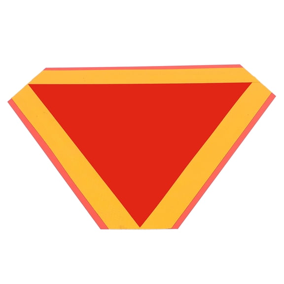 NICEXMAS Orange Reflective Triangle Safety Sign for Low Speed Vehicles Easy to Install