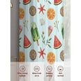 thumbnail image 6 of Sheer Curtains 54 Inches Long 2 Panels, Beach Starfish Tropical Floral Rod Pocket Curtain Voile Draperies, Cartoon Popsicle Watermelon Light Filtering Window Treatment for Living Room Bedroom, 6 of 8