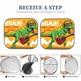 thumbnail image 6 of Balery Cool Dinosaur Playing Guitar Sun Shield 2 Pack For Car Front Windows Foldable Sun Visor Protector Blocks Max Uv Rays And Keeps Your Vehicle Cool For Most Sedans Suv Truck, 6 of 7