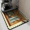thumbnail image 2 of Coffee Mat, Coffee Vintage Stamp Coffee Bar Mat for Countertop, Rubber Backed Dish Drying Mat for Counter, Absorbent Coffee Bar Accessories Fit Under Coffee Maker Espresso Me Machine 18x24in, 2 of 7