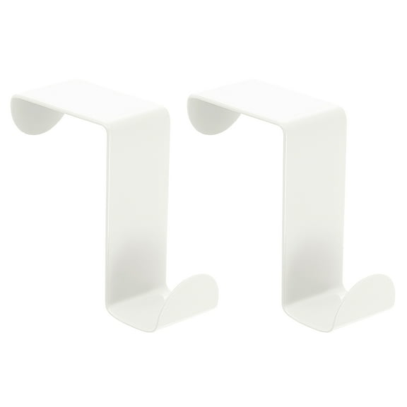 Over the Door Hooks,2pcs - Stainless Steel Door Hangers Hooks, S-Shaped Double Hooks for Hanging Clothes (White)