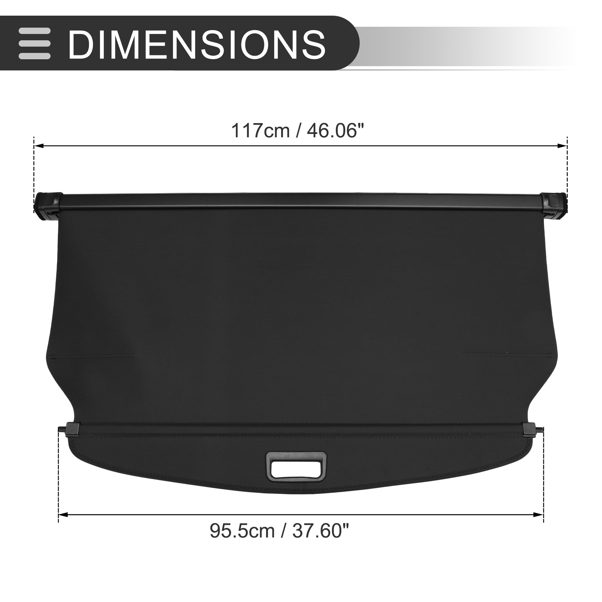 Unique Bargains Retractable Cargo Cover for Ford Ecosport 2013-2017 Trunk Privacy Shade