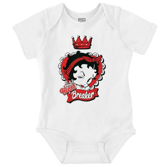 Cute Betty Boop Miss Heart Breaker Bodysuit Jumper Girls Infant Baby Brisco Brands 18M