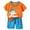 Orange, variant on Toddler Boy Clothes Summer Outfits Cartoon Printed Short Sleeved Tops and Shorts 2Pc Outfits Set Size 18-24 Months ,Beige