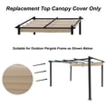 thumbnail image 5 of Miekor Furniture Replacement Canopy Top Fabric for 10x10 Ft Outdoor Patio Retractable Pergola Sunshelter Pergola Canopy-Khaki No.5728, 5 of 6