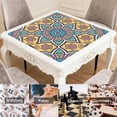 thumbnail image 6 of Mandala Mahjong Mat for Table, 31.5*31.5in Anti Slip American Mahjong Table Cloth, Noise Reduction, Neoprene Mah jongg Mat with Carrying Bag & 3 Dices, Mahjong Accessories Gift, Board Tile Games Mats, 6 of 7