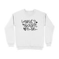 thumbnail image 2 of World's Okayest Mom Graphic Design Sweatshirt (White, L), 2 of 14