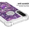 thumbnail image 4 of case for Motorola Moto E7 Power Case,Creativity Clear Quicksand Glitter Flowing Liquid Floating Soft TPU Case w/Stand Bling Diamond Sparkle Phone Cover for Motorola Moto E7 Power  Purple, 4 of 14
