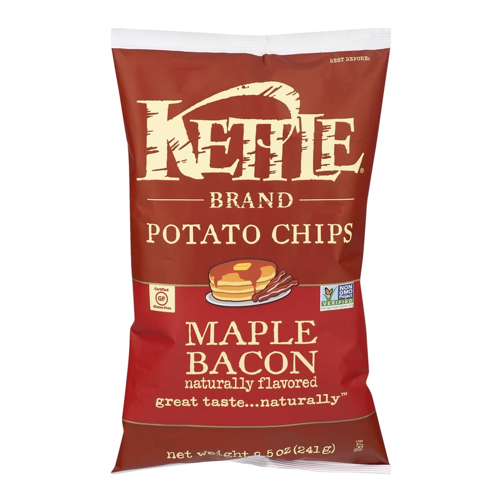 Kettle Brand Potato Chips Maple Bacon, 8.5 OZ by Kettle Foods, Inc.