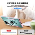 thumbnail image 3 of Case for Samsung Galaxy S25 Ultra with Rugged Rotated Ring Holder Stand, Military Grade Heavy Duty Cover Support Magnetic Car Mount Shockproof Protective Case for Samsung Galaxy S25 Ultra, Green/Pink, 3 of 9