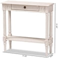 thumbnail image 6 of Bowery Hill Wood White Console Table Rectangular Ornate Ball Turned Legs 31.5" Unassembled, 6 of 6