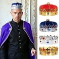 thumbnail image 3 of lanema Royal King Crowns Party Hat Kid King Queen Crowns Hat Party Headwear, 3 of 19