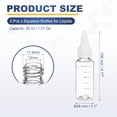 thumbnail image 2 of Uxcell Plastic Dispensing Bottle 30ml (1oz), 3 Pcs Squeeze Bottles for Liquids with Twist Cap, Transparent/White, 2 of 6