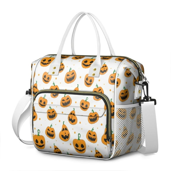 Classic Halloween Pumpkins Pattern Womens Lunch Box for Work,Insulated Large Lunch Bag for Tween and Teen,Loncheras Para Mujer,Leakproof Adult Lunch Bag for Work,Beach,Travel,Picnic,Camping