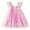 Pink, variant on PINQI Fashion Dress for Toddler Girls Sister Matching Clothes Baby Valentines Day Romper Dress Heart Print Puff Sleeve Tulle Dress Birthday Outfits